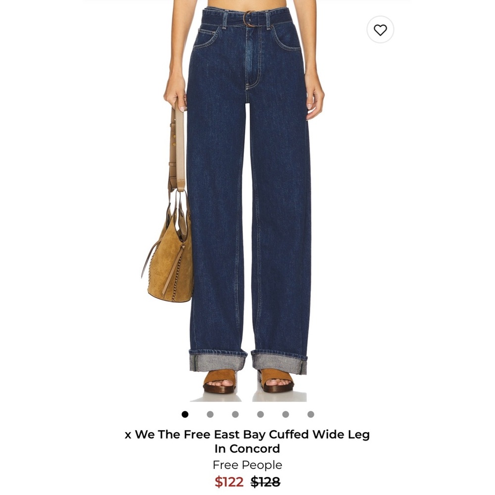 We The Free East Bay Cuffed Wide-Leg Jeans — Concord Blue